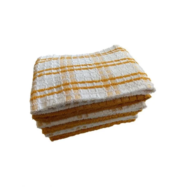 Generic Pack Of_6 Cotton Checkered Kitchen Towel Sets (Yellow)