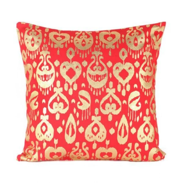 Generic Pack Of_2 Cotton Printed Cushion Cover Sets (Red, Size: 16x16 In)
