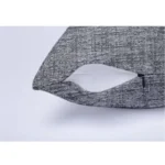 Generic Pack Of_2 Chenille Checkered Cushion Covers (Grey, Size: 16x16 In) - Image 2