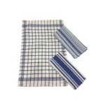 Generic Pack Of_6 Cotton Checkered Kitchen Towel Sets (Blue, Size: 18x28 In) - Image 3