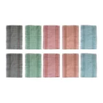 Generic Pack Of_10 Cotton Checkered Kitchen Towel Sets (Multicolor, Size: 18x12 In) - Image 2