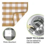 Generic Pack Of_6 Cotton Checkered Kitchen Towel Sets (Beige) - Image 2