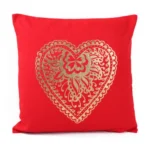 Generic Pack Of_2 Cotton Printed Cushion Cover Sets (Orange, Size: 16x16 In)