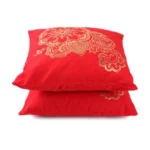 Generic Pack Of_2 Cotton Printed Cushion Cover Sets (Red, Size: 16x16 In) - Image 3