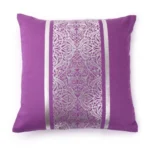Generic Pack Of_2 Cotton Printed Cushion Cover Sets (Purple, Size: 16x16 In)