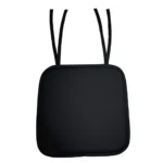 Generic Pack Of_4 Cotton Blended Solid Chairpads (Black, Size: 15x15 In) - Image 2