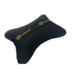 Generic Pack Of_2 Polyester Solid Bone Neck Pillow (Black, Size: 7x11 In) - Image 3