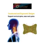 Generic Pack Of_2 Polyester Solid Bone Neck Pillow (Green, Size: 7x11 In) - Image 4