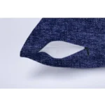 Generic Pack Of_2 Chenille Checkered Cushion Covers (Navy Blue, Size: 18x18 In) - Image 2