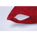 Generic Pack Of_2 Chenille Checkered Cushion Covers (Red, Size: 20x20 In) - Image 2