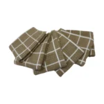 Generic Pack Of_6 Cotton Checkered Kitchen Towel Sets (Beige ) - Image 3