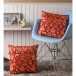 Generic Pack Of_2 Cotton Printed Cushion Cover Sets (Red, Size: 16x16 In) - Image 4