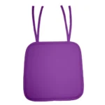 Generic Pack Of_4 Cotton Blended Solid Chairpads (Purple, Size: 15x15 In) - Image 2