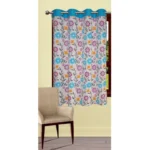 Generic Cotton Printed Curtains (Multicolor, Size: 54x60 In) - Image 3
