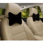 Generic Pack Of_2 Polyester Solid Bone Neck Pillow (Black, Size: 7x11 In) - Image 4