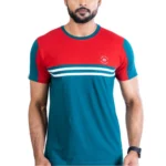 Generic Men's Casual Cotton Printed Round Neck Half Sleeve T-Shirt (Red)