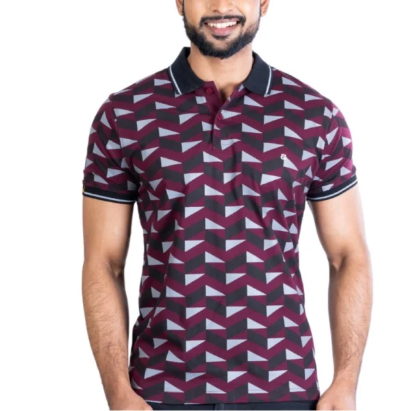 Men's Magenta Polo T-Shirt
