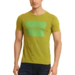 Generic Men's Casual Cotton Printed Round Neck Half Sleeve T-Shirt (Green)