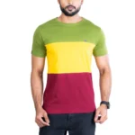 Generic Men's Casual Cotton Printed Round Neck Half Sleeve T-Shirt (Multicolor)