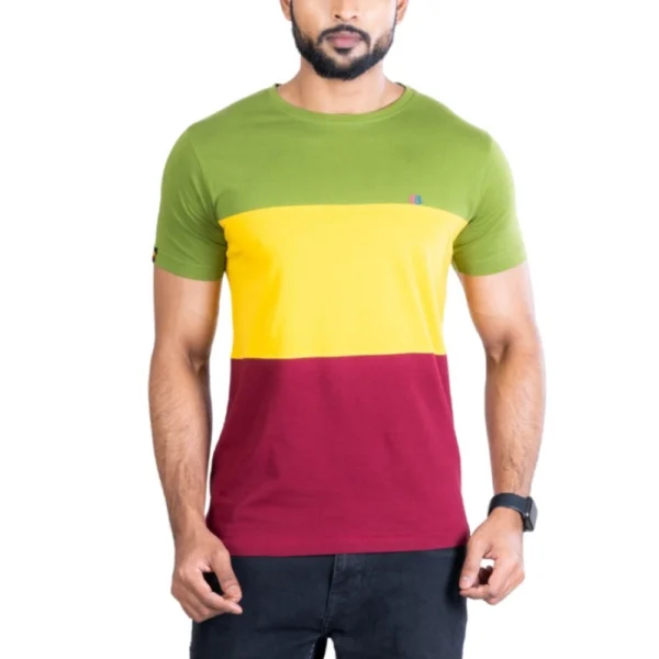 Generic Men's Casual Cotton Printed Round Neck Half Sleeve T-Shirt (Multicolor)