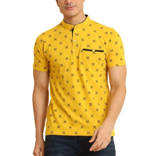 Men's Mandarin Collar T-Shirt