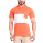 Generic Men's Casual Cotton Printed Polo Neck Half Sleeve T-Shirt (Brown)