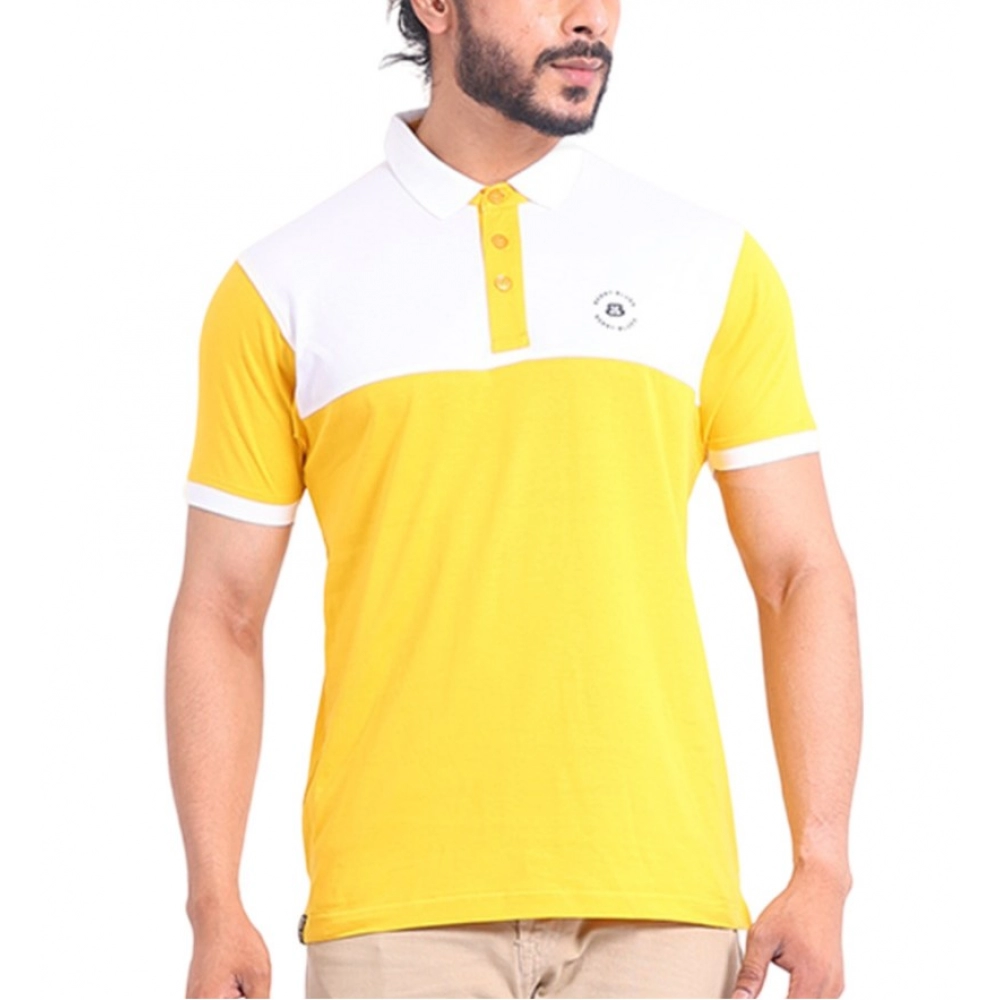 53989653603_cf8fb41e97_o_d-1000x1000-1.webp Generic Men's Casual Cotton Printed Polo Neck Half Sleeve T-Shirt (Yellow) - Image 1