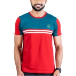 Generic Men's Casual Cotton Printed Round Neck Half Sleeve T-Shirt (Red)
