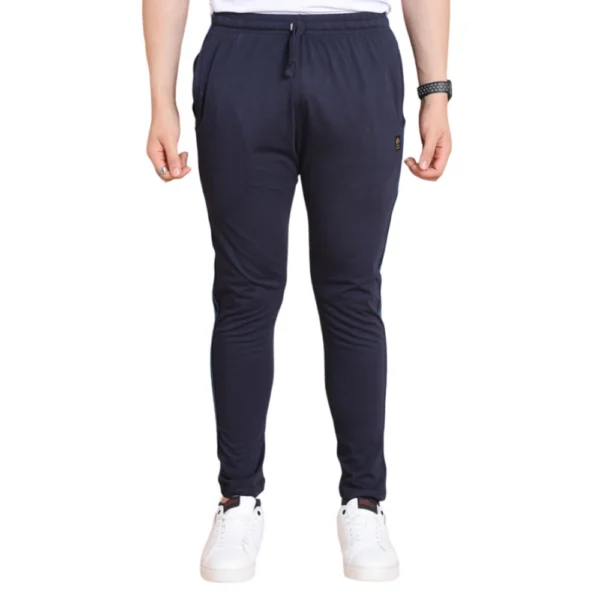 Generic Men's Navy Striped Cotton Track Pants