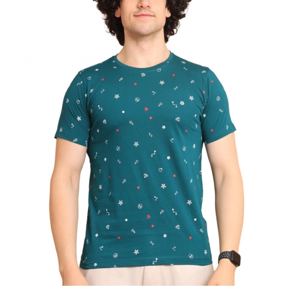 53989844720_4da8373616_o_d-1000x1000-1.webp Generic Men's Casual Cotton Printed Round Neck Half Sleeve T-Shirt (Green) - Image 1