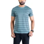 Men's Grey Printed Cotton Round Neck Half Sleeve T-Shirt