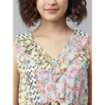 Generic Women's Polyester Peplum Sleeveless Above Knee Dress (Multicolor) - Image 2