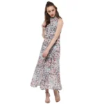 Women's Printed Chiffon Dress - Angle 6