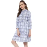 buy womens blue checkered dress
