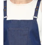 Generic Women's Denim Solid Shoulder Straps Above Knee Dress (Blue) - Image 2