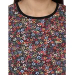 Generic Women's Polyester Printed Sleeveless Knee-Length Dress (Multicolor) - Image 2