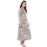 Women's Printed Chiffon Dress - Angle 4