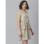 Generic Women's Polyester Peplum Sleeveless Above Knee Dress (Multicolor) - Image 3