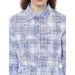 buy womens blue checkered dress