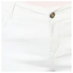 Generic Women's Denim Solid Buttoned Jeans (White) - Image 2