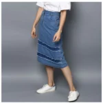 Womens Denim Skirt - Angle 3
