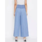 Women's Smocked Denim Trousers