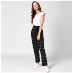 Women's Checkered Trousers - Angle 3