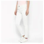 Generic Women's Denim Solid Buttoned Jeans (White) - Image 3
