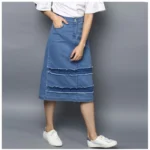 Womens Denim Skirt - Angle 5