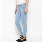 Generic Women's Denim Distressed Buttoned Jeans (Blue) - Image 3