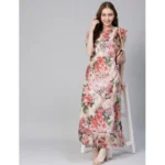 Generic Women's Chiffon Polka Short Sleeve Full Length Dress (Multicolor) - Image 6