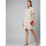 Generic Women's Polyester Floral Short Sleeve Above Knee Dress (Multicolor) - Image 6