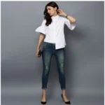 Generic Women's Cotton Solid Bell Sleeve Top (White) - Image 6