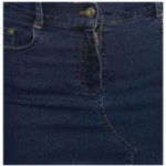 Generic Women's Denim Stitching Pattern Buttoned Skirt (Blue) - Image 2